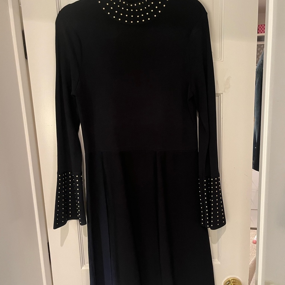 INC International Concepts Black Dress with Studded Accents